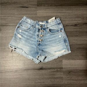 Girls Zara Light Blue Denim Shorts